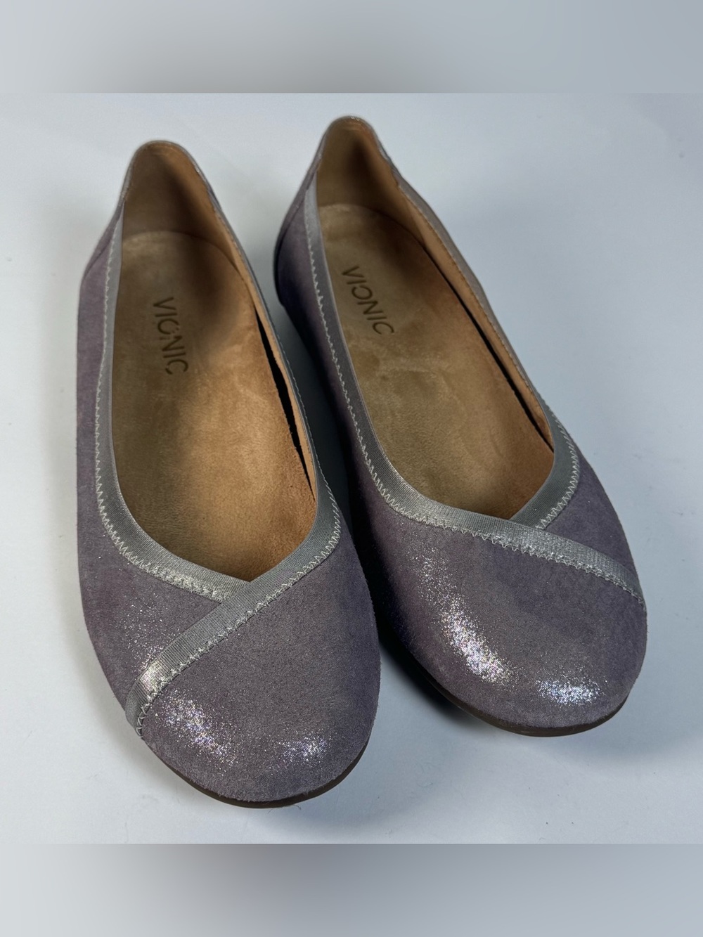 Vionic Lavender Shimmer Ballet Flats Size 8.5
